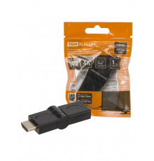 Переходник "АВП 5" штекер HDMI - гнездо HDMI поворотный на 180 градусов, позолоченные контакты, TDM