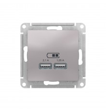 Розетка USB Schneider Electric AtlasDesign ATN000333 Алюминий