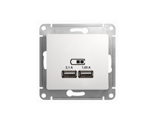 Розетка USB Schneider Electric Glossa GSL000133 Белый
