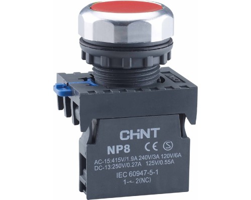 Кнопка управления IP65 NP8-01 BN/4 красная 1 НЗ (CHINT)