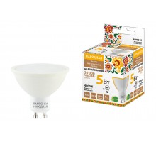 Лампа светодиодная PAR16 5 Вт, 230 В, 4000 К, GU10 Народная