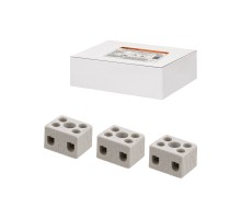 Керамический блок зажимов 5 Ампер 2 пары контактов с крепежным отверстием TDM