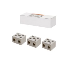 Керамический блок зажимов 30 Ампер 2 пары контактов с крепежным отверстием TDM