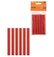 Клеевые стержни универсальные красные, 11 мм x 100 мм, 6 шт, 