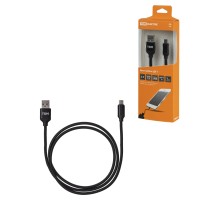 Дата-кабель, ДК 7, USB - micro USB, 1 м, тканевая оплетка, черный, TDM