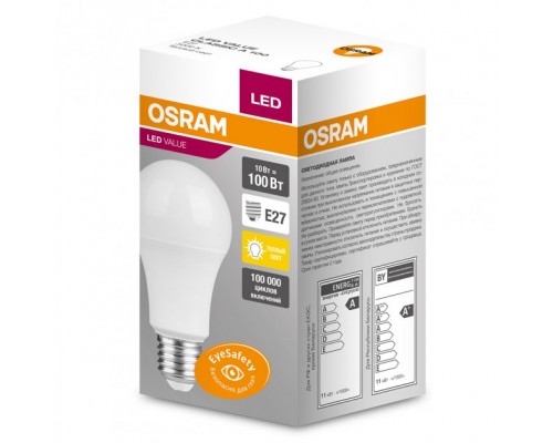 Лампа LED 10W 3000K E27 230V OSRAM